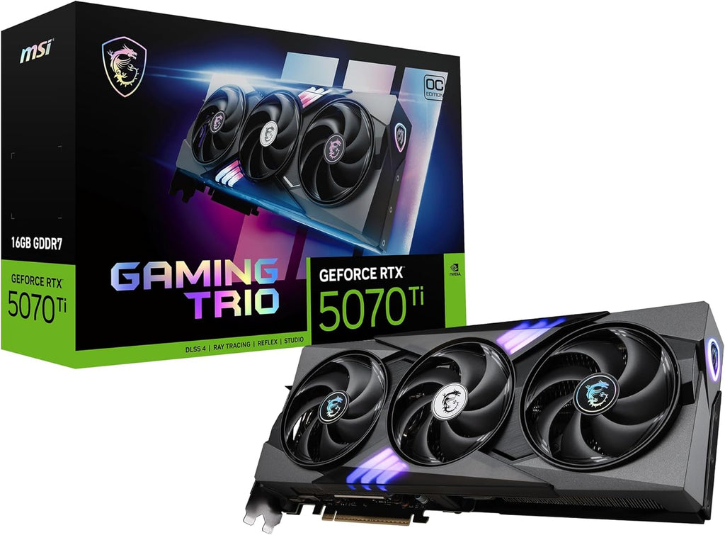 MSI NVIDIA GeForce RTX 5070 Ti 16G Gaming Trio OC Carte Graphique - 16 Go GDDR7